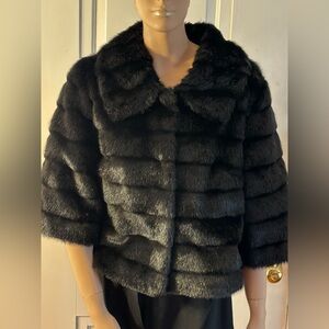 Calvin Klein faux fur topper medium